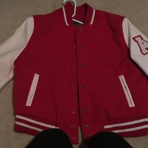 Red letter mans look alike coat